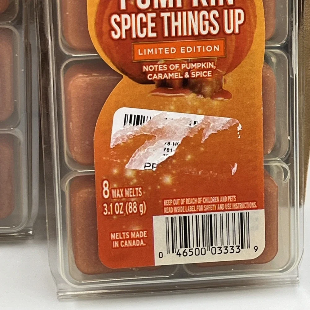 4 Pack Glade Limited Edition Pumpkin Spice Things Up Wax Melts 32 total 3.1oz Ea
